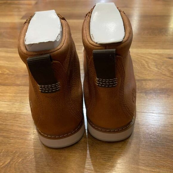 TIMBERLAND MENS REDWOOD EDGE MID LACE CHUKKA BOOT MD BROWN FULL GRAIN A6CUT-EM4